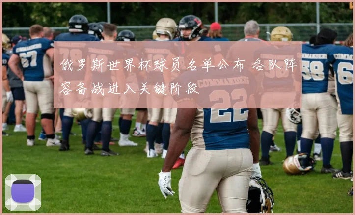 俄罗斯世界杯球员名单公布 各队阵容备战进入关键阶段